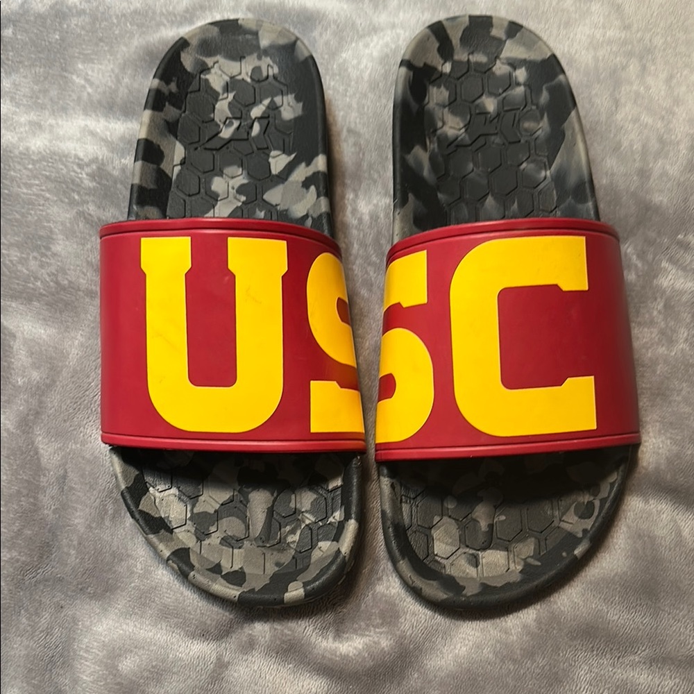 USC Slide Sandals - Red and Yellow